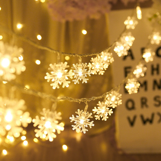 Snowflake String Light Garlands Christmas Tree Decorations