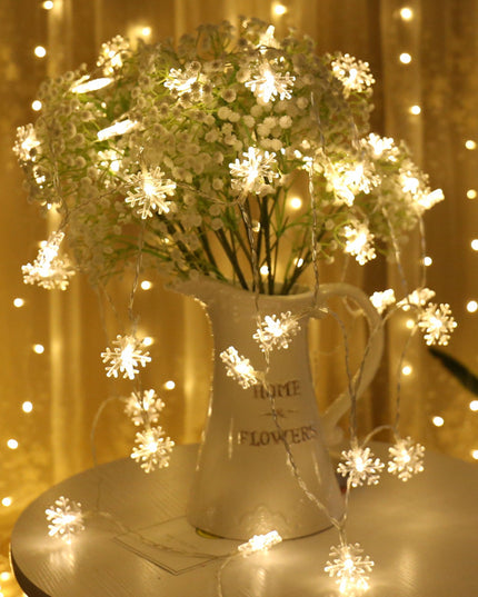 Snowflake String Light Garlands Christmas Tree Decorations