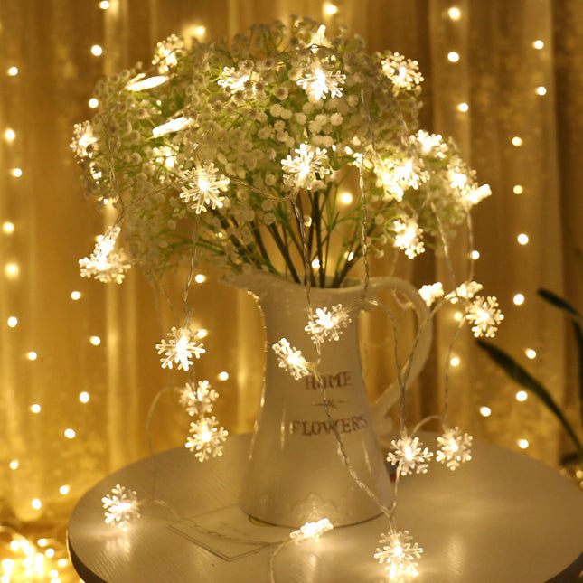 Snowflake String Light Garlands Christmas Tree Decorations