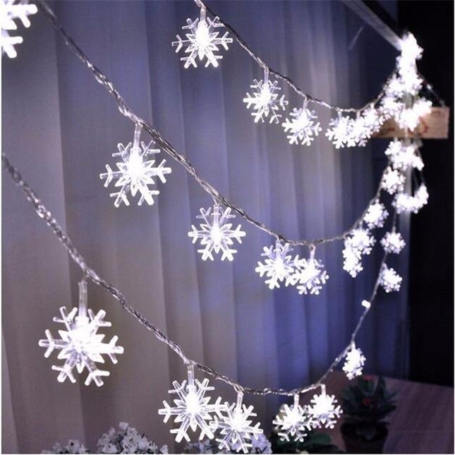 Snowflake String Light Garlands Christmas Tree Decorations
