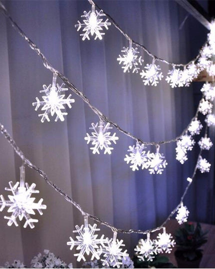 Snowflake String Light Garlands Christmas Tree Decorations