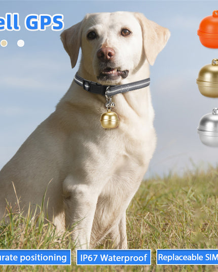 Pet GPS Bell Locator IP67 Waterproof Cat And Dog Locating Ring Interchangeable Card G15