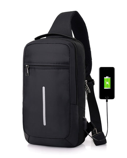 Anti-theft USB charging chest bag with you