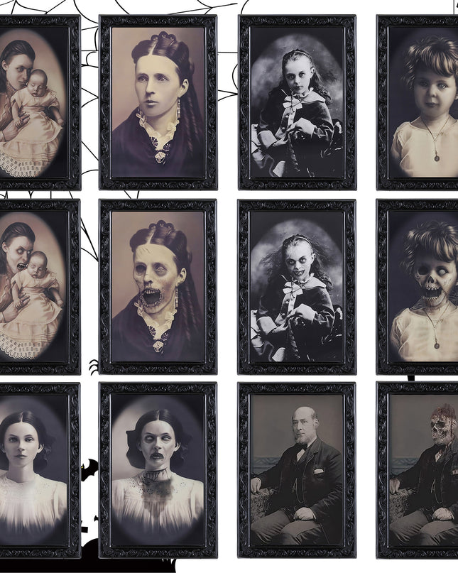 Halloween Decoration 3D Changing Face Moving Picture Frame Portrait Horror For Horror Party Decors Home Decorations