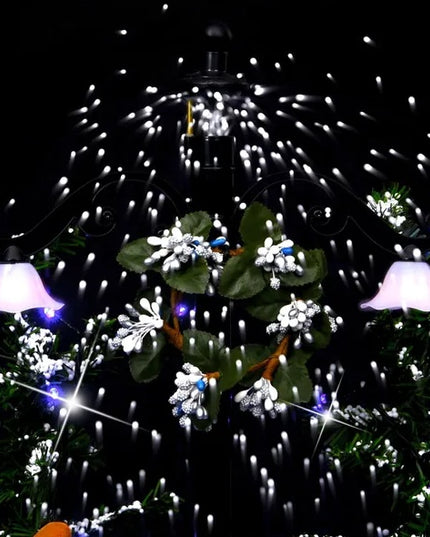 Snowing Christmas Tree With Umbrella Base Blue 2 Ft PVC