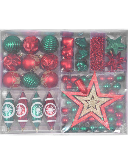 Christmas Tree Decorations Xmas Ornaments Red Gold Silver Blue