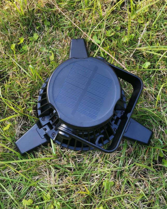 USB Foldable Solar Camping Light and Fan - Here 4 you