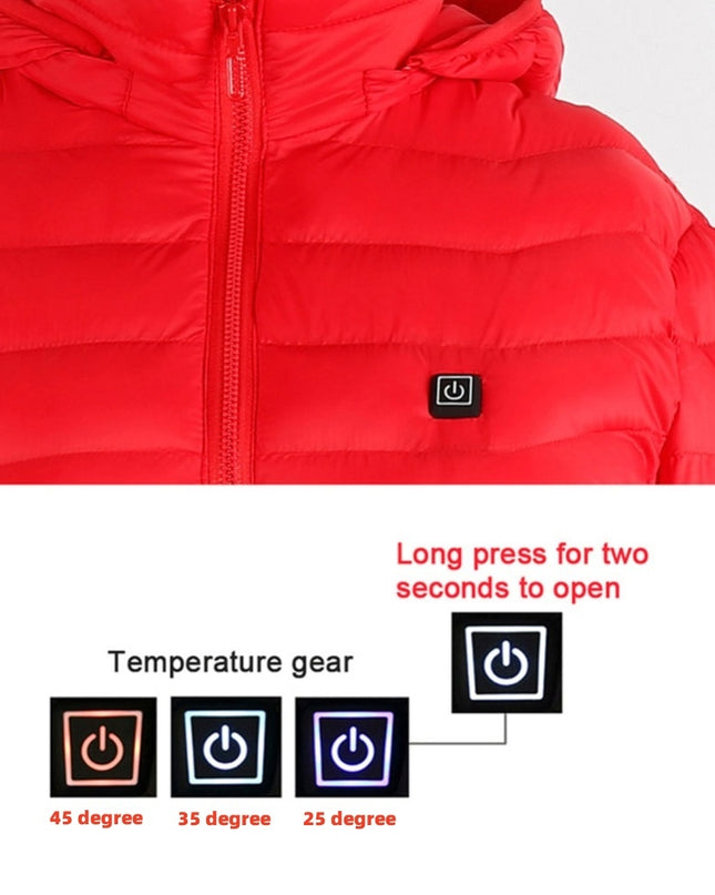 New Heated Jacket Coat USB Electric Jacket Cotton Coat Heater Thermal Clothing Heating Vest Men's Clothes Winter