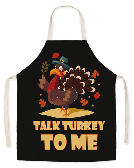 Thanksgiving Apron Turkey Pumpkin Creative Kitchen
