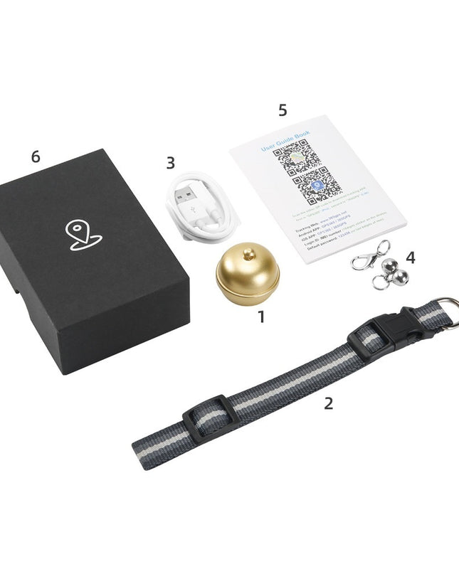 Pet GPS Bell Locator IP67 Waterproof Cat And Dog Locating Ring Interchangeable Card G15