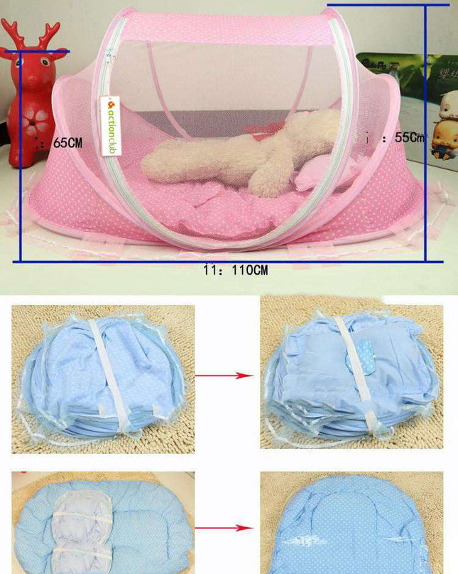 Foldable  Baby Bed Net With Pillow Net 2pieces Set - Here 4 you