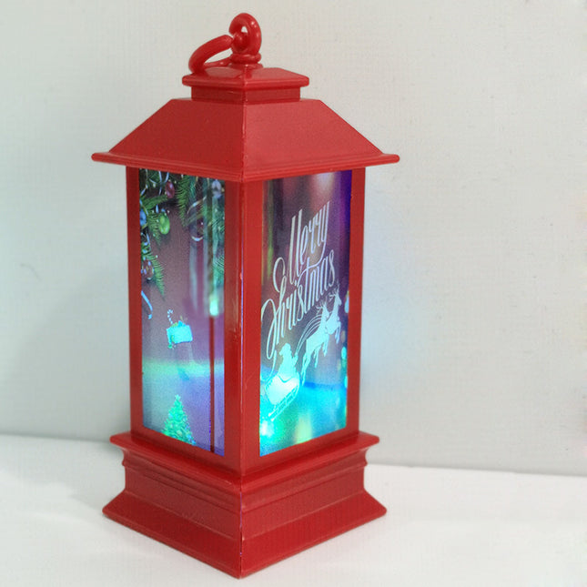 Lantern Santa Claus Snowman Light Merry Christmas Home Decor