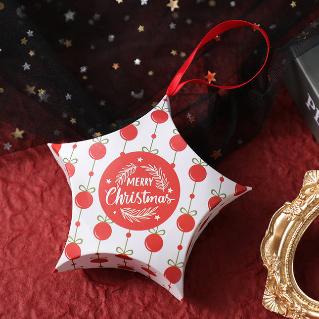 Christmas Gift Boxes Santa Claus Candy Box Star Shape Merry Christmas Boxes Kids Gifts