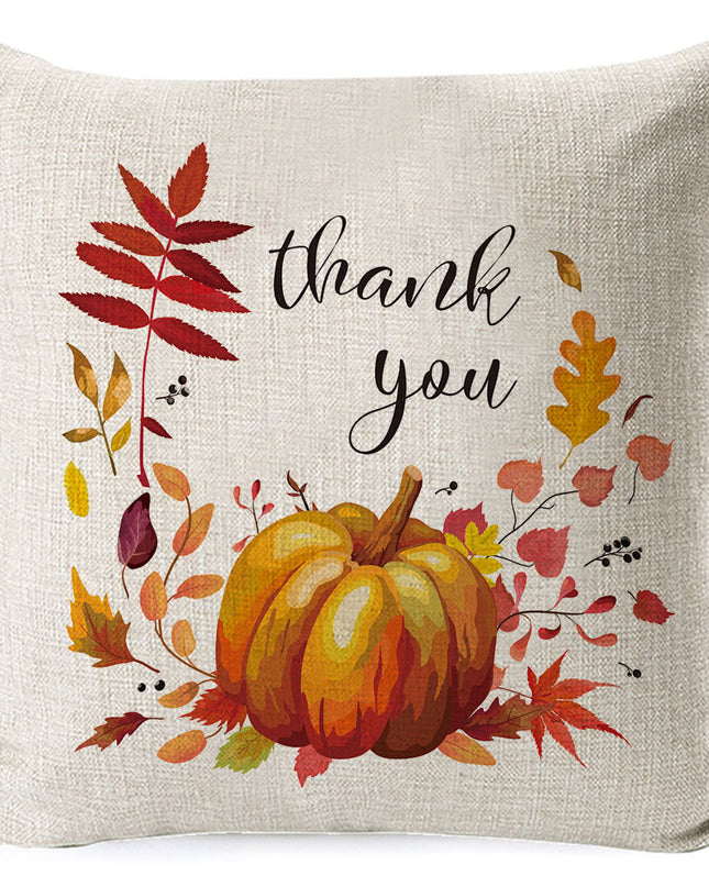 Thanksgiving pumpkin car sofa pillow