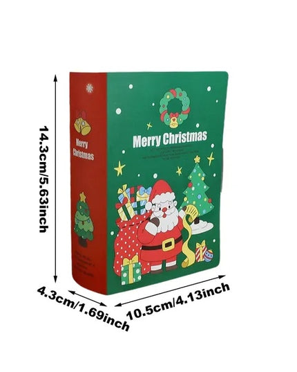 10 Pcs Christmas Candy Boxes Claus Xmas Tree Storybook Box Cookie Goodie Paper Treat Box For Christmas Gift Wrapping Holiday Party Supplies