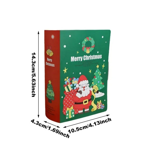 10 Pcs Christmas Candy Boxes Claus Xmas Tree Storybook Box Cookie Goodie Paper Treat Box For Christmas Gift Wrapping Holiday Party Supplies