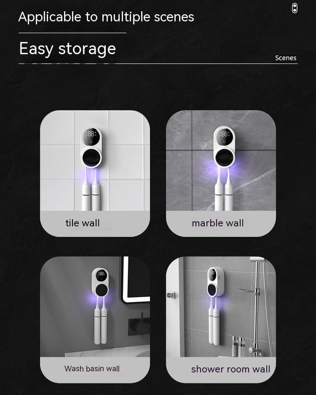 Tooth Brush Holder Sanitizer Uv Toothbrush Sanitizer Toothpaste Accessories Portable Toothbrush Sterilizer Portable Disinfectant