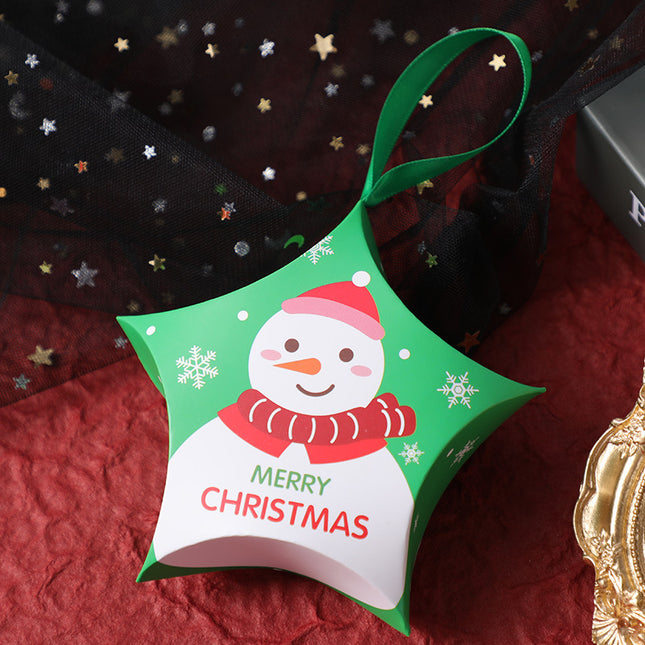 Christmas Gift Boxes Santa Claus Candy Box Star Shape Merry Christmas Boxes Kids Gifts
