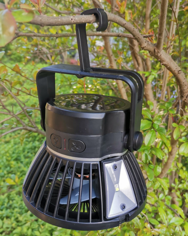 USB Foldable Solar Camping Light and Fan - Here 4 you
