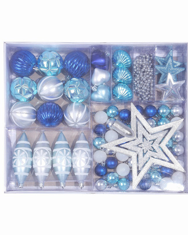 Christmas Tree Decorations Xmas Ornaments Red Gold Silver Blue