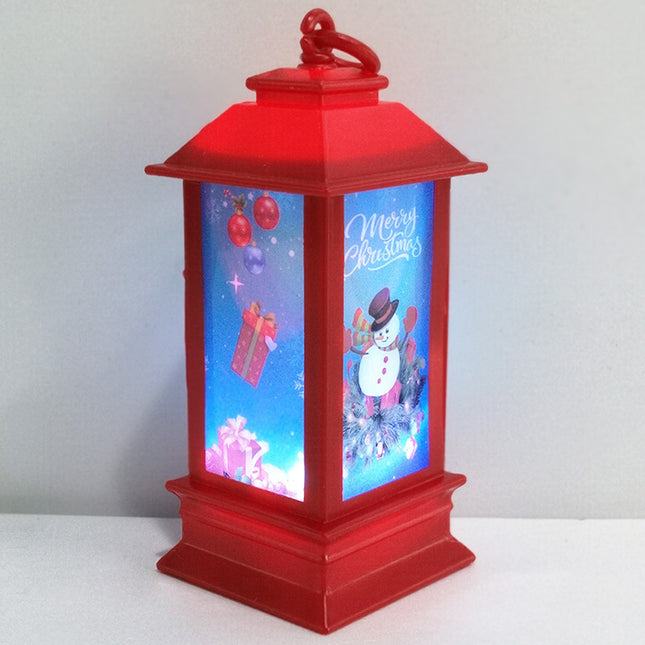 Lantern Santa Claus Snowman Light Merry Christmas Home Decor