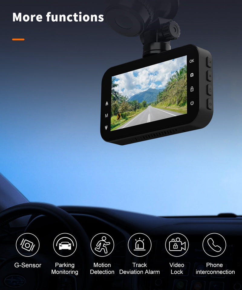 Dash Cam Cámara delantera y trasera para automóvil Dashcam dual 1080P FHD