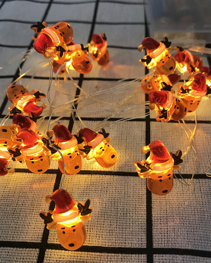 Christmas Decoration Light LED String Lights Santa Claus Snowflakes Pumpkin Lantern Ghost Halloween Christmas For Home Decor
