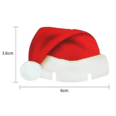 10PcsLot Paper Red Christmas Hat Wine Champagne Tipple Cup Card Christmas Party Table Decor DIY Decorations