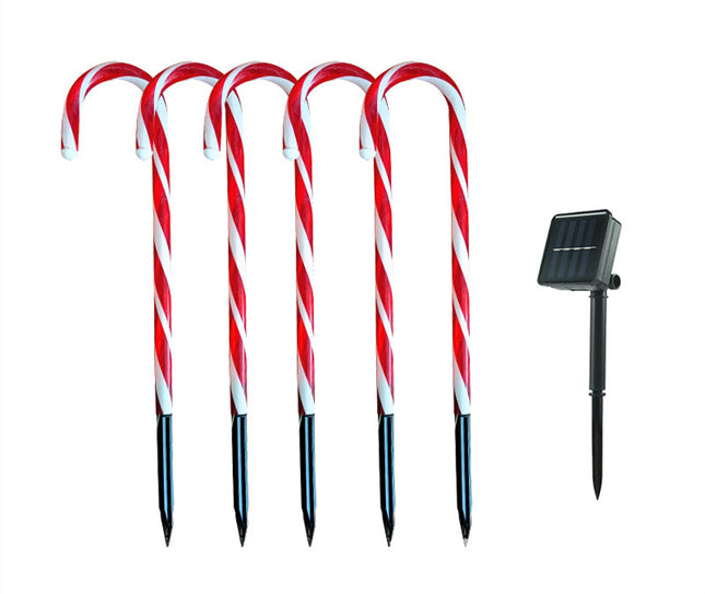 Solar Powered Cane String Lights Christmas Outdoor Decor