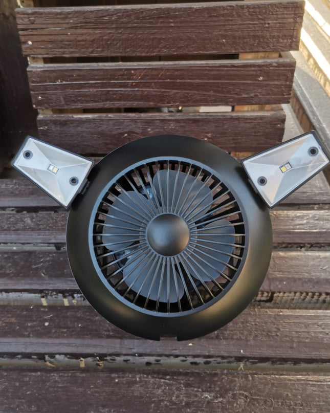 USB Foldable Solar Camping Light and Fan - Here 4 you