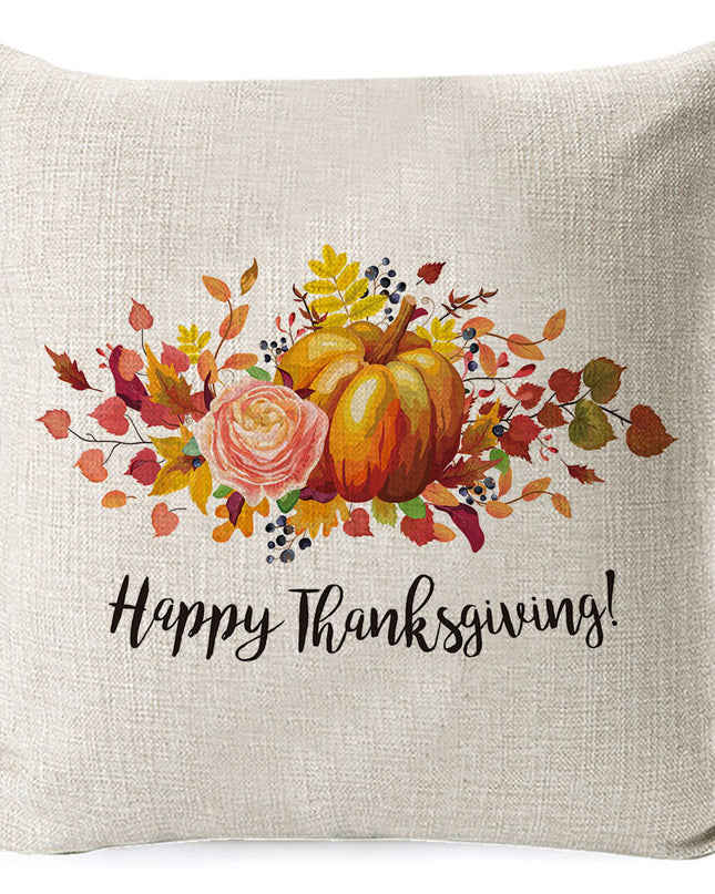 Thanksgiving pumpkin car sofa pillow