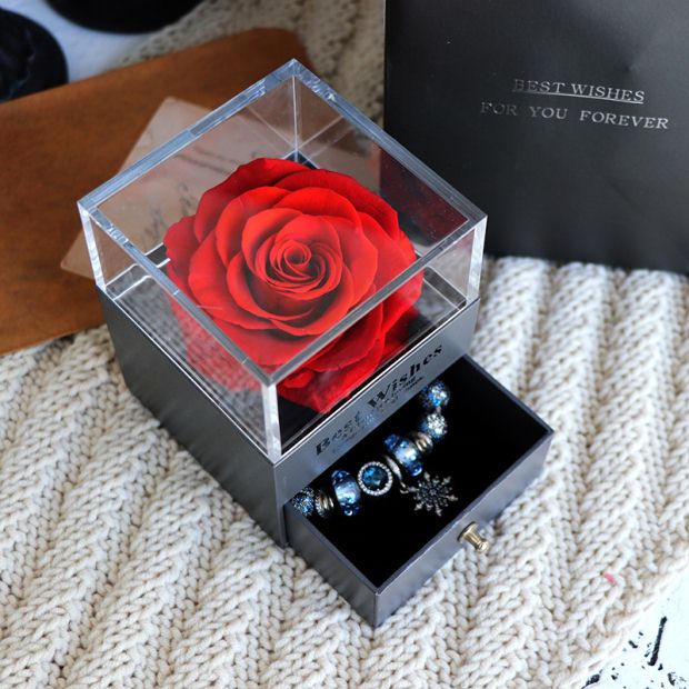 Eternal Flower Rose Jewelry Box - Here 4 you