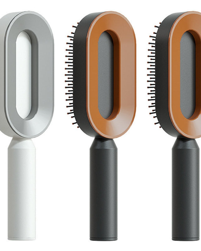 Self Cleaning Hair Brush For Women One-key Cleaning Hair Loss Airbag Massage Scalp Comb Anti-Static Hairbrush