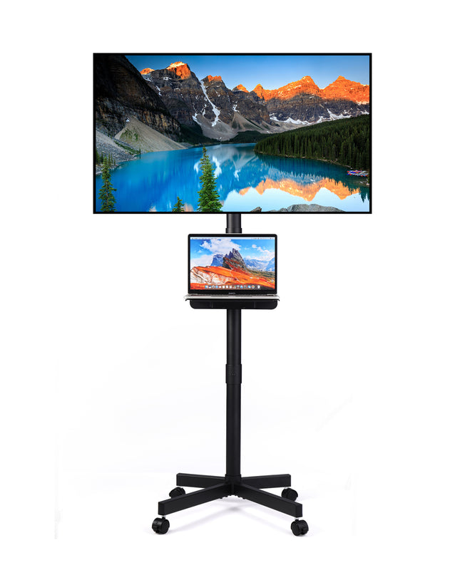 Metal Mobile TV Stand On Wheels