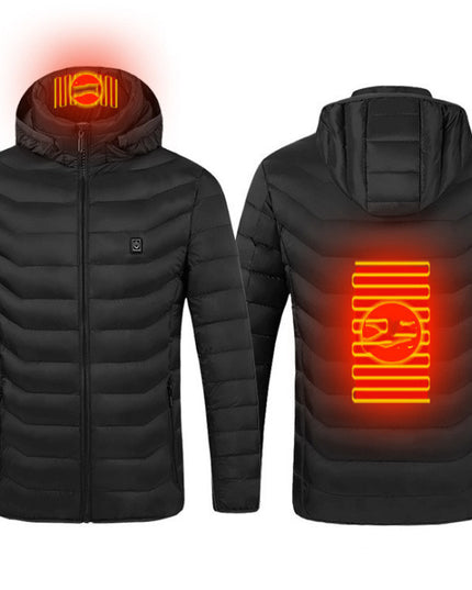 New Heated Jacket Coat USB Electric Jacket Cotton Coat Heater Thermal Clothing Heating Vest Men's Clothes Winter