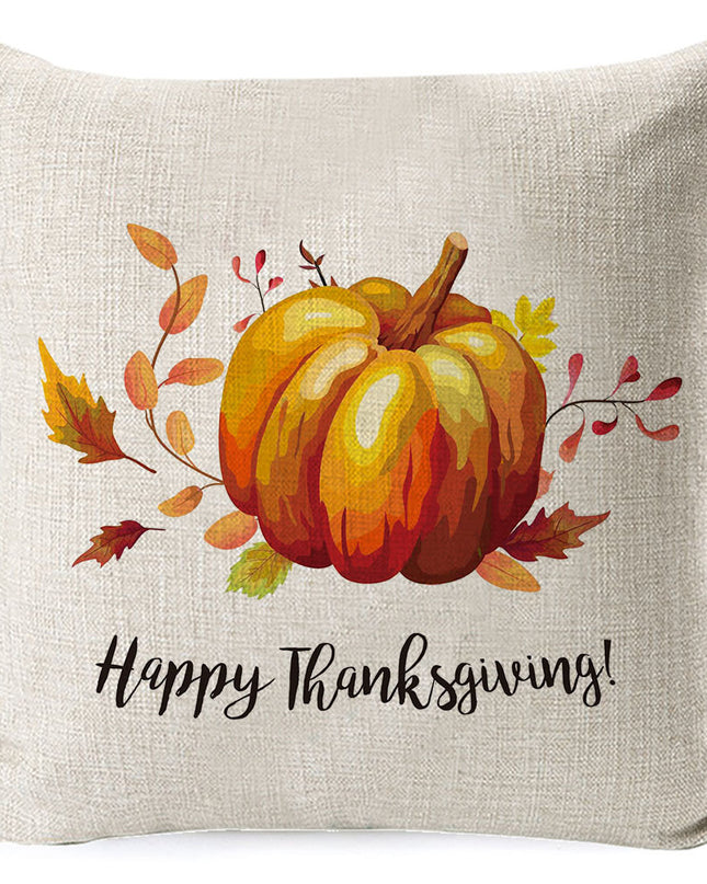 Thanksgiving pumpkin car sofa pillow