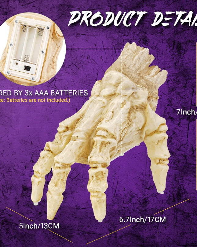 Halloween Electric Luminous Crawling Hand Animated Decoration Induction Luminous Decoration Zombie Hand With Spooky Sound