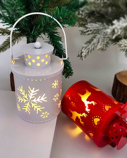 Christmas Candle Lights LED Small Lanterns Wind Lights Electronic Candles Nordic Style Creative Holiday Decoration Decorations