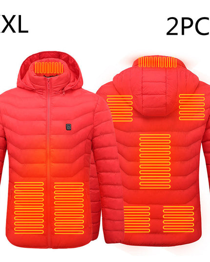 New Heated Jacket Coat USB Electric Jacket Cotton Coat Heater Thermal Clothing Heating Vest Men's Clothes Winter