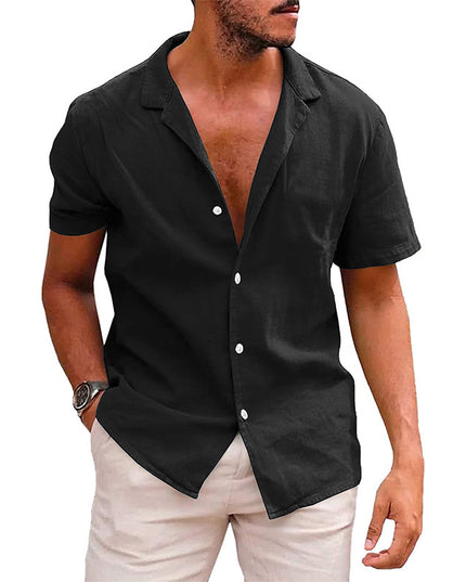 Men's Tops Casual Button Down Shirt Short Sleeve Beach Shirt Summer - Here 4 you