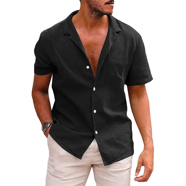 Men's Tops Casual Button Down Shirt Short Sleeve Beach Shirt Summer - Here 4 you