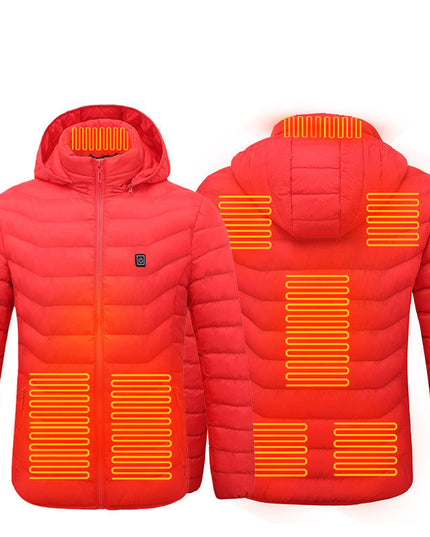 New Heated Jacket Coat USB Electric Jacket Cotton Coat Heater Thermal Clothing Heating Vest Men's Clothes Winter