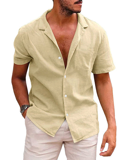Men's Tops Casual Button Down Shirt Short Sleeve Beach Shirt Summer - Here 4 you
