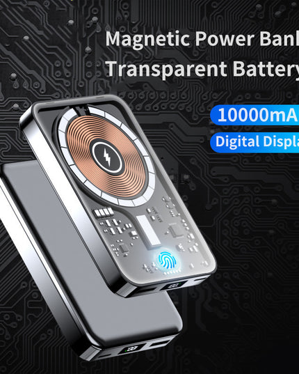 Transparent Magnetic Power Bank 22.5W Fast Charge