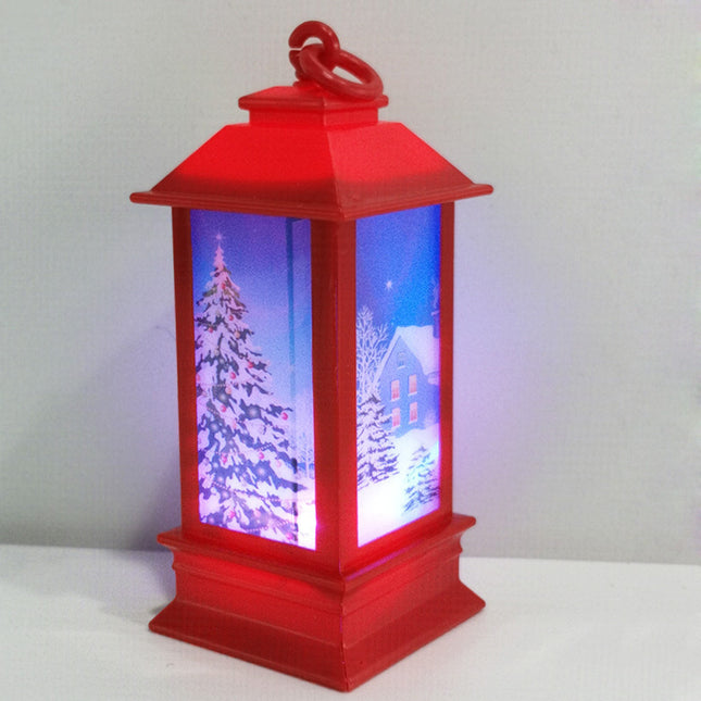Lantern Santa Claus Snowman Light Merry Christmas Home Decor