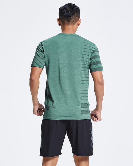 Workout Clothes Men's Short-sleeved Shirt Sports Suit Breathable T-shirt - Here 4 you