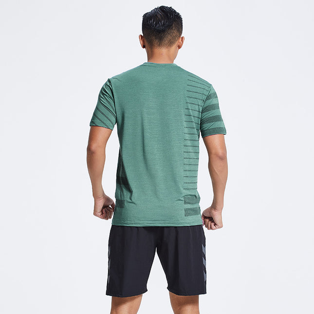 Workout Clothes Men's Short-sleeved Shirt Sports Suit Breathable T-shirt - Here 4 you