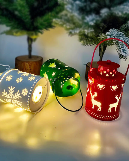 Christmas Candle Lights LED Small Lanterns Wind Lights Electronic Candles Nordic Style Creative Holiday Decoration Decorations