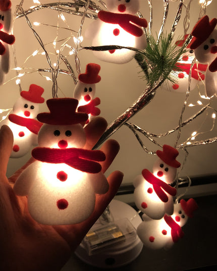 Christmas Decoration Snowman LED String Lights Garland Xmas Fairy Lights Decor For Home Navidad Christmas
