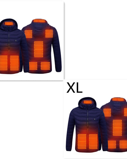 New Heated Jacket Coat USB Electric Jacket Cotton Coat Heater Thermal Clothing Heating Vest Men's Clothes Winter